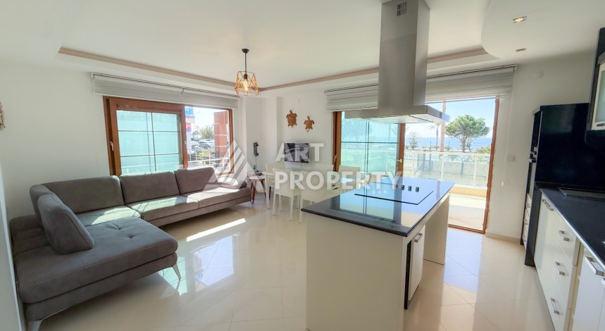 Квартира 2+1 с видом на море, 105 кв.м. Кестель, Алания - Ракурс 13