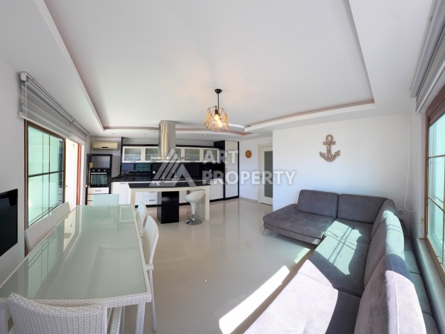 Квартира 2+1 с видом на море, 105 кв.м. Кестель, Алания - Ракурс 19