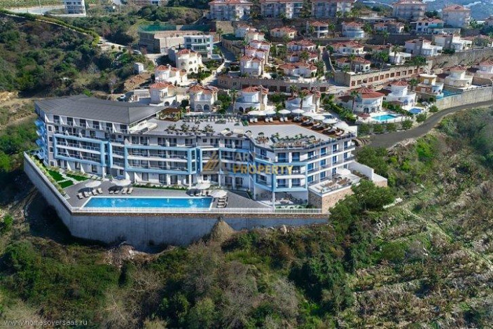 Студия с мебелью с частичным видом на море в живописном районе Каргыджак, 37 м2 - Ракурс 12