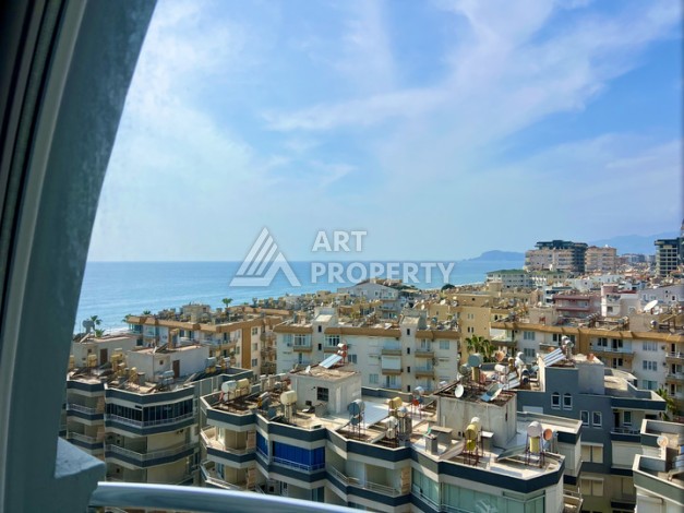 Просторная 2+1 квартира 110 м² на 9 этаже с панорамным видом на море и крепость, в 70 метрах от пляжа, с бассейном и развитой инфраструктурой - Ракурс 6
