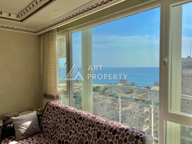 Просторная 2+1 квартира 110 м² на 9 этаже с панорамным видом на море и крепость, в 70 метрах от пляжа, с бассейном и развитой инфраструктурой - Ракурс 18