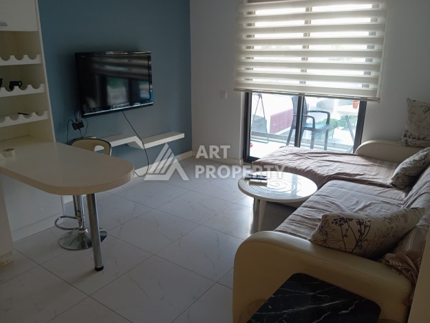 Квартира 1+1, 58 м², меблированная, с видом на бассейн и инфраструктурой комплекса - Ракурс 4