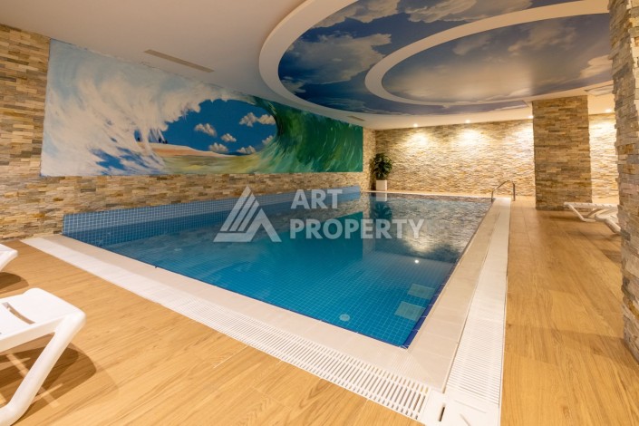 Квартира 1+1, 58 м², меблированная, с видом на бассейн и инфраструктурой комплекса - Ракурс 13