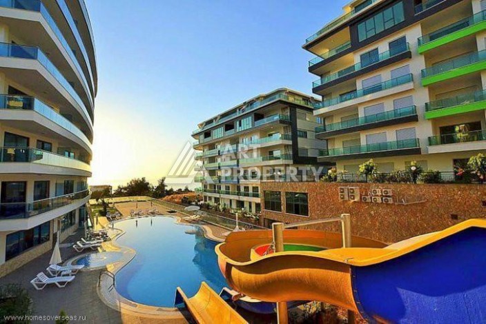 Просторная меблированная квартира 2+1 в элитном комплексе в районе Каргыджак — 300 метров до моря. - Ракурс 0