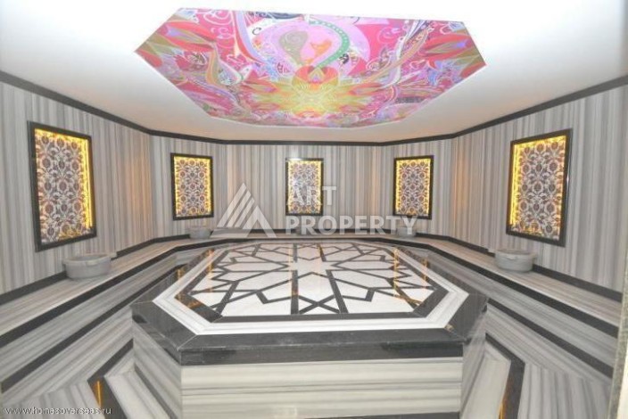 Просторная меблированная квартира 2+1 в элитном комплексе в районе Каргыджак — 300 метров до моря. - Ракурс 11