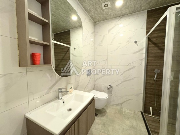 Квартира 1+1, 57 м², с видом на море, город и горы в Махмутларе - Ракурс 4