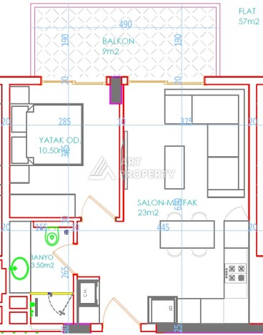 Ликвидная квартира 1+1 с лицензией на краткосрочную аренду в центре Аланьи - Ракурс 12