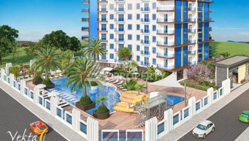 Квартиар 3+1 в элитном ЖК, 160 кв.м. Махмутлар, Алания - Ракурс 2