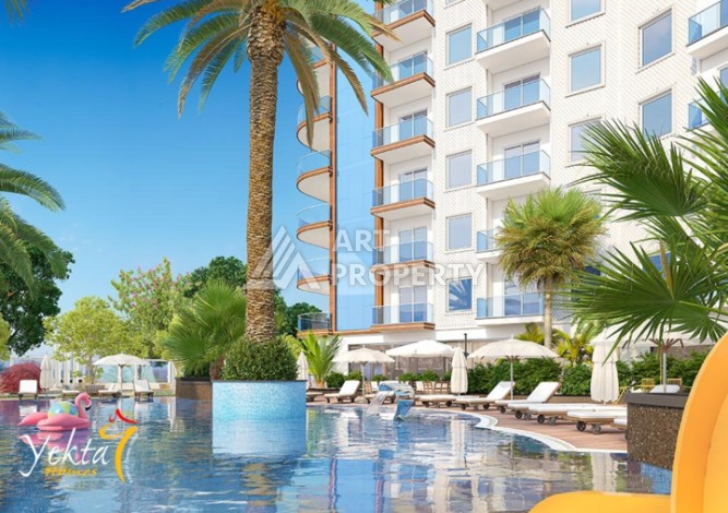 Квартиар 3+1 в элитном ЖК, 160 кв.м. Махмутлар, Алания - Ракурс 2