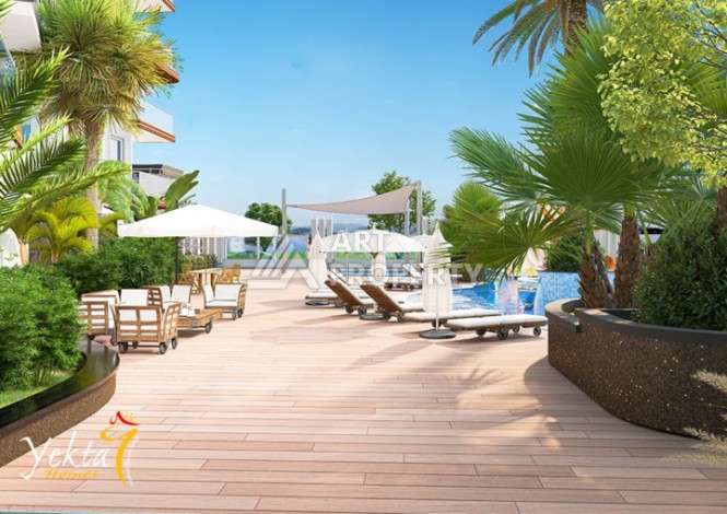 Квартиар 3+1 в элитном ЖК, 160 кв.м. Махмутлар, Алания - Ракурс 9