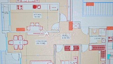 Квартиар 3+1 в элитном ЖК, 160 кв.м. Махмутлар, Алания - Ракурс 13