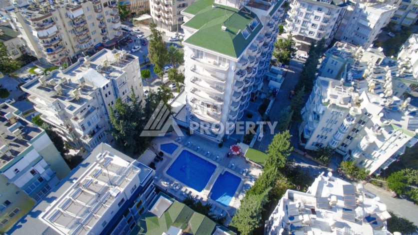 Большая квартира 1+1 в центре Алании, 65 м² с видом на крепость - Ракурс 0