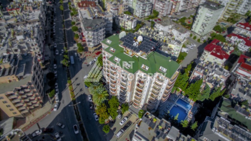 Большая квартира 1+1 в центре Алании, 65 м² с видом на крепость - Ракурс 19