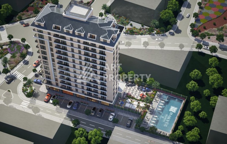 Стартовые цены на квартиры от 70 до 140 кв.м. в Махмутларе, Алания - Ракурс 0