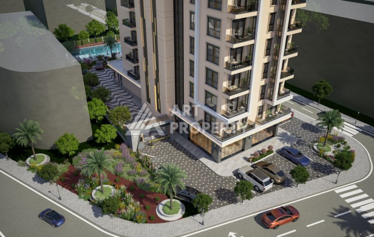 Стартовые цены на квартиры от 70 до 140 кв.м. в Махмутларе, Алания - Ракурс 13