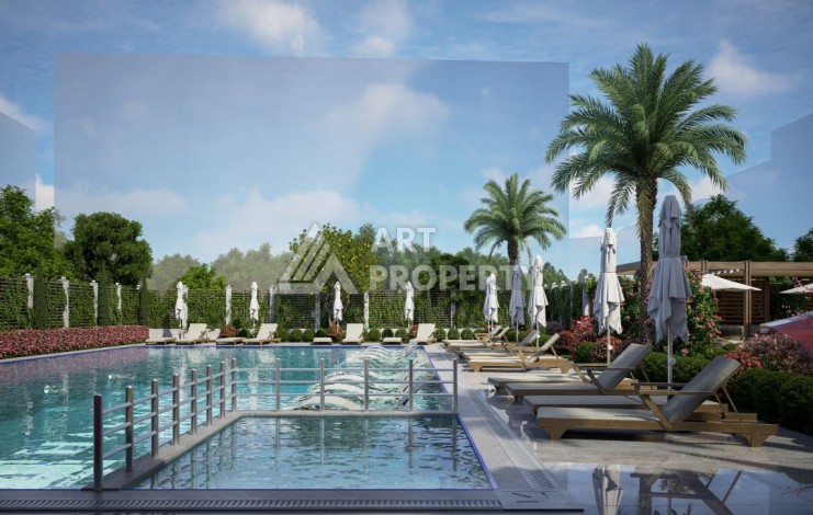 Стартовые цены на квартиры от 70 до 140 кв.м. в Махмутларе, Алания - Ракурс 49