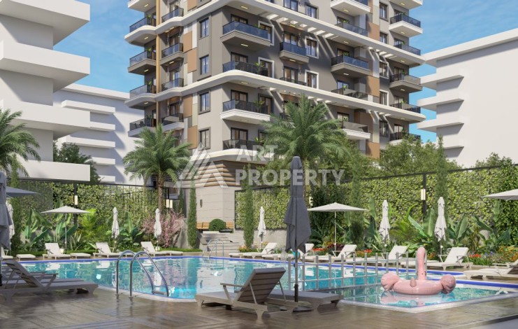 Квартиры с видом на море 2+1, 3+1 и 4+2. Первая береговая линия в Махмутларе - Ракурс 1