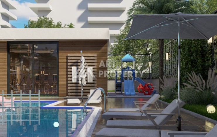 Квартиры с видом на море 2+1, 3+1 и 4+2. Первая береговая линия в Махмутларе - Ракурс 5