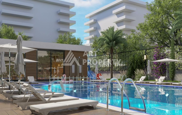 Квартиры с видом на море 2+1, 3+1 и 4+2. Первая береговая линия в Махмутларе - Ракурс 6