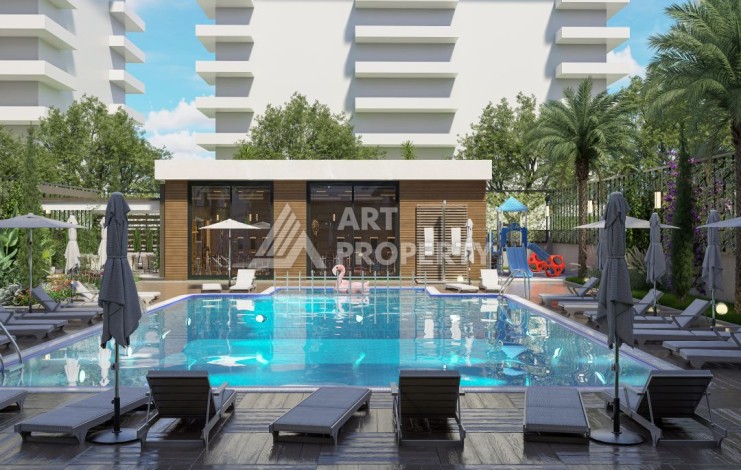 Квартиры с видом на море 2+1, 3+1 и 4+2. Первая береговая линия в Махмутларе - Ракурс 7