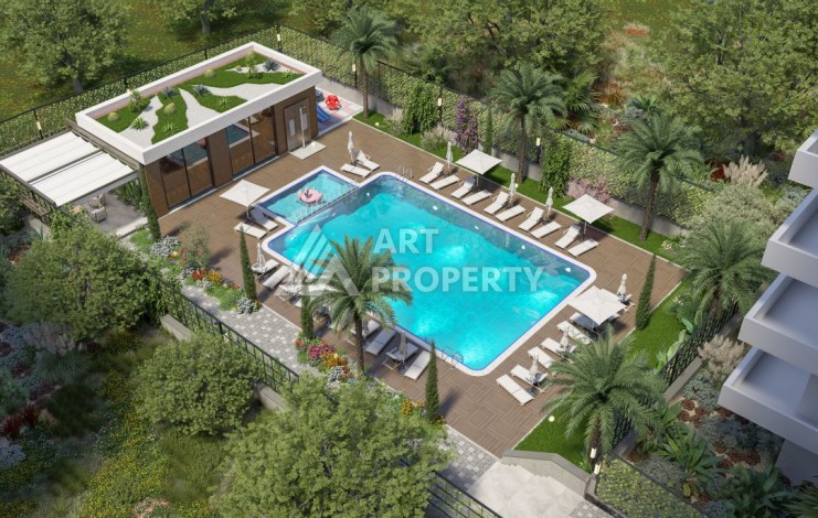 Квартиры с видом на море 2+1, 3+1 и 4+2. Первая береговая линия в Махмутларе - Ракурс 11