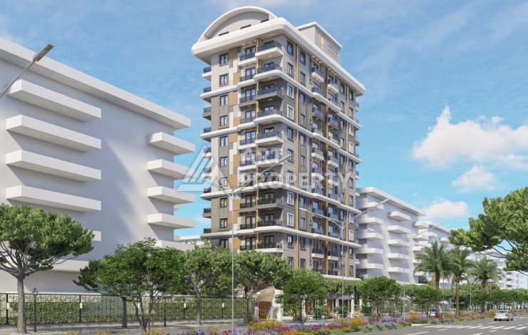 Квартиры с видом на море 2+1, 3+1 и 4+2. Первая береговая линия в Махмутларе - Ракурс 17