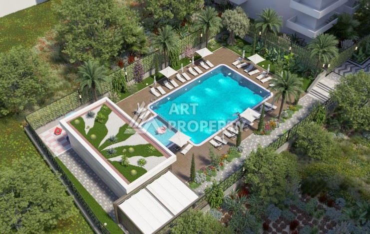 Квартиры с видом на море 2+1, 3+1 и 4+2. Первая береговая линия в Махмутларе - Ракурс 25