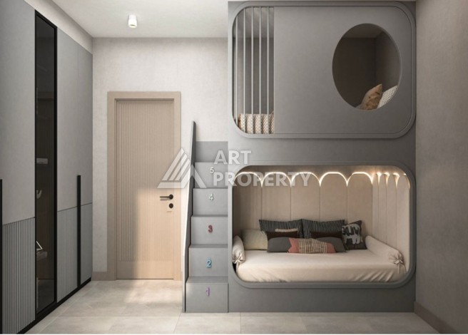 Квартиры с видом на море 2+1, 3+1 и 4+2. Первая береговая линия в Махмутларе - Ракурс 27