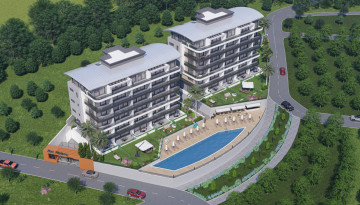 Инвестиционный проект с видом на море в районе Каргыджак! Квартиры разных планировок 61- 214 м2 - Ракурс 1