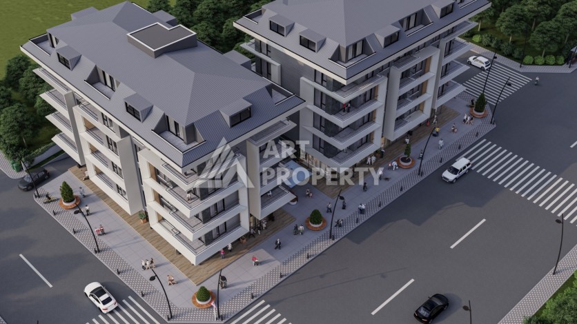 Квартиры 1+1, пентхаусы 2+1 и 3+1 в 250 м от моря. Оба, Алания - Ракурс 16