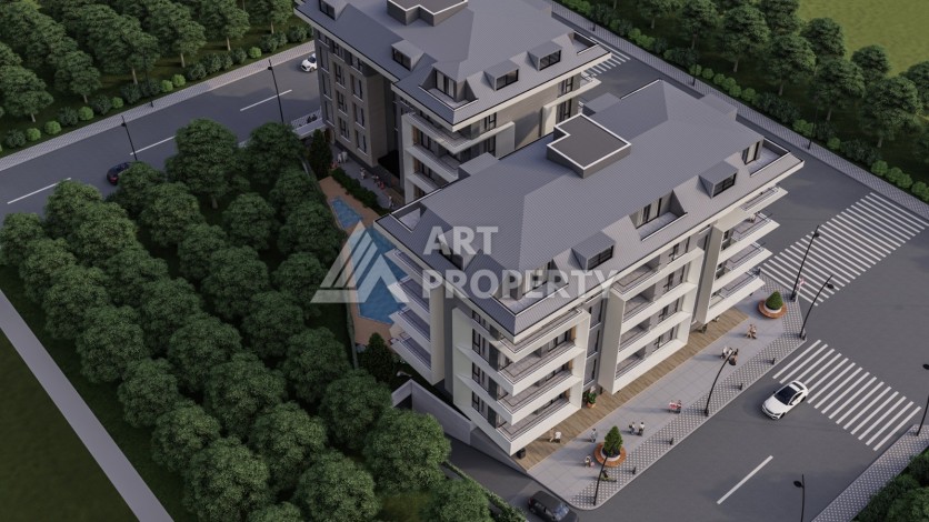 Квартиры 1+1, пентхаусы 2+1 и 3+1 в 250 м от моря. Оба, Алания - Ракурс 18