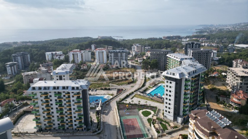 Квартира 1+1 в элитной резиденции, 50 кв.м. Авсаллар, Алания - Ракурс 14