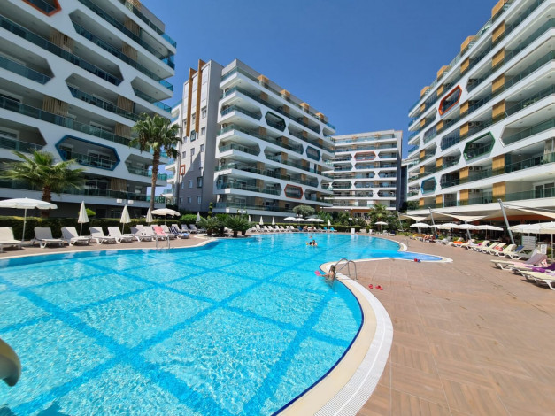 Трехкомнатная квартира в люксовом комплексе в районе Авсаллар, 110 м2 - Ракурс 33