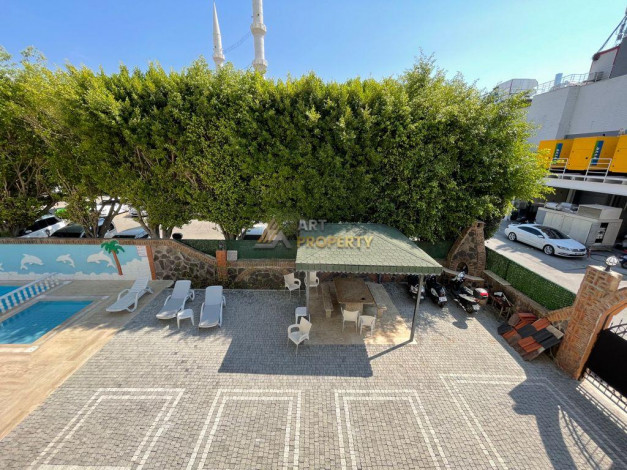 Полностью меблированная трехкомнатная квартира в центре города Аланья, 90м2 - Ракурс 12