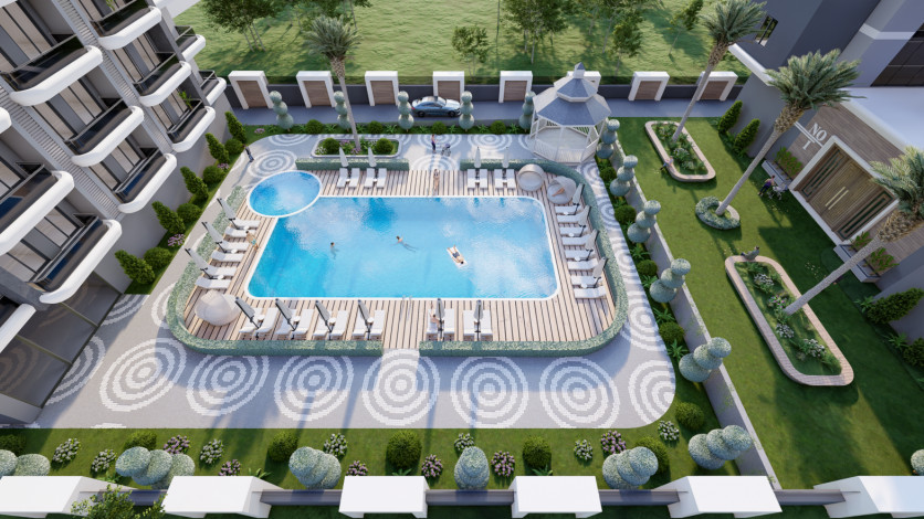 Инвестиционный проект всего в 100 м от Средиземного моря в Каргыджаке, 50-150 м2 - Ракурс 10