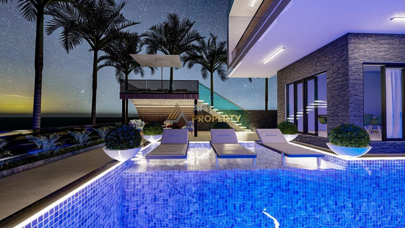 Новый проект ультра-люкс виллы 5+1 с собственным бассейном и инфраструктурой, 112 м2 - Ракурс 4