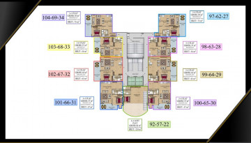 Апартаменты 1+1 на завершающем этапе строительства в одном из лучших комплексов Махмутлара по ценам дешевле, чем у застройщика, 56-63 м2 - Ракурс 25