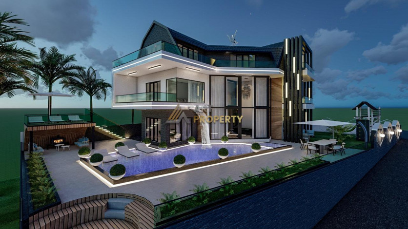 Новый проект ультра-люкс виллы 5+1 с собственным бассейном и инфраструктурой, 112 м2 - Ракурс 7