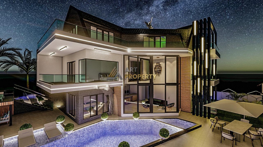 Новый проект ультра-люкс виллы 5+1 с собственным бассейном и инфраструктурой, 112 м2 - Ракурс 8