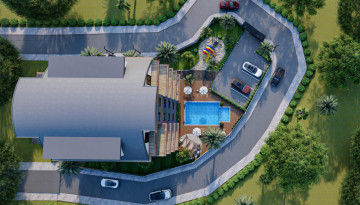 Квартиры 2+1 и дуплекс 4+1 в новом проекте, стартующем в январе 2022 года в районе Оба, 75-155 м2 - Ракурс 7
