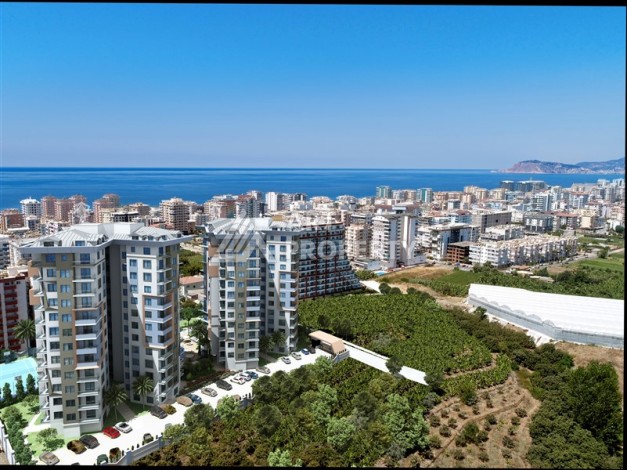 Квартира 1+1 с видом на море в Махмутларе, 65 кв.м. - Ракурс 37