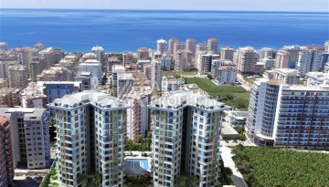 Квартира 1+1 с видом на море в Махмутларе, 65 кв.м. - Ракурс 39
