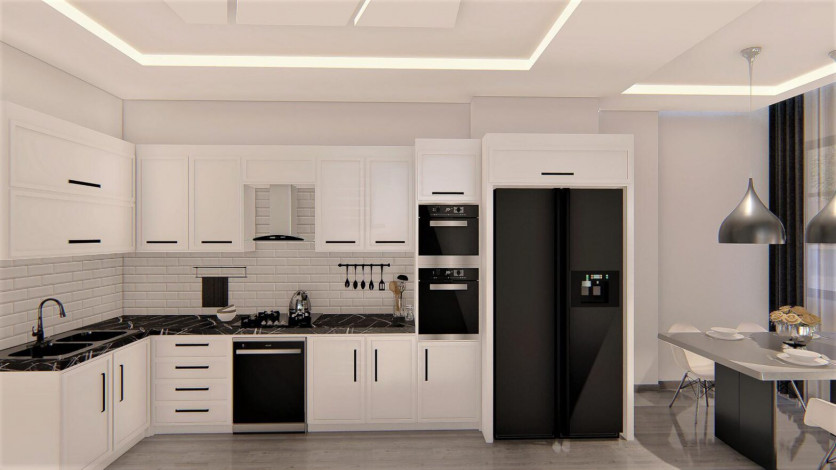 Квартиры 1+1 в новом готовом проекте в центре города Аланья, 50-132 м2 - Ракурс 9