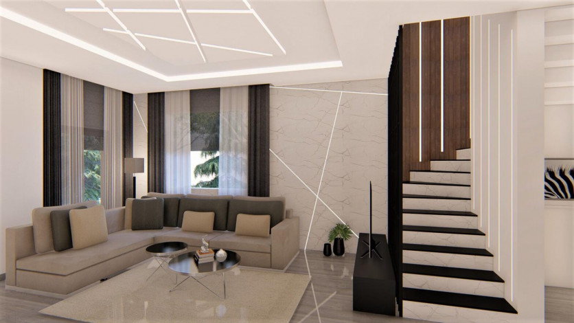 Квартиры 1+1 в новом готовом проекте в центре города Аланья, 50-132 м2 - Ракурс 13