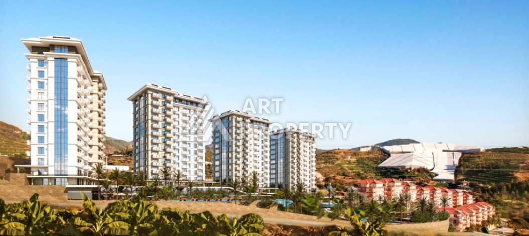 Квартира 1+1 с видом на море и горы в Махмутларе, 51 м² - Ракурс 12