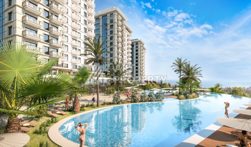 Квартира 1+1 с видом на море и горы в Махмутларе, 51 м² - Ракурс 17