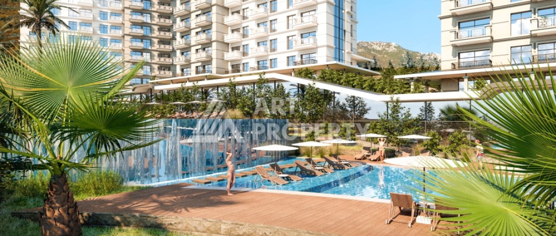 Квартира 1+1 с видом на море и горы в Махмутларе, 51 м² - Ракурс 18