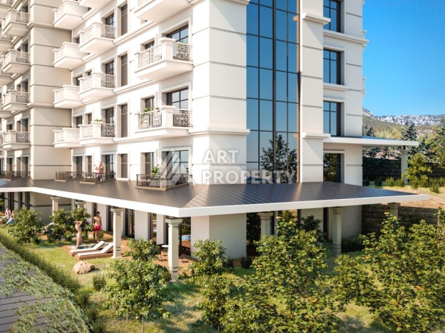 Квартира 1+1 с видом на море и горы в Махмутларе, 51 м² - Ракурс 26