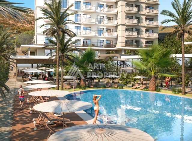Квартира 1+1 с видом на море и горы в Махмутларе, 51 м² - Ракурс 30