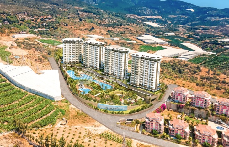 Квартира 1+1 с видом на море и горы в Махмутларе, 51 м² - Ракурс 31